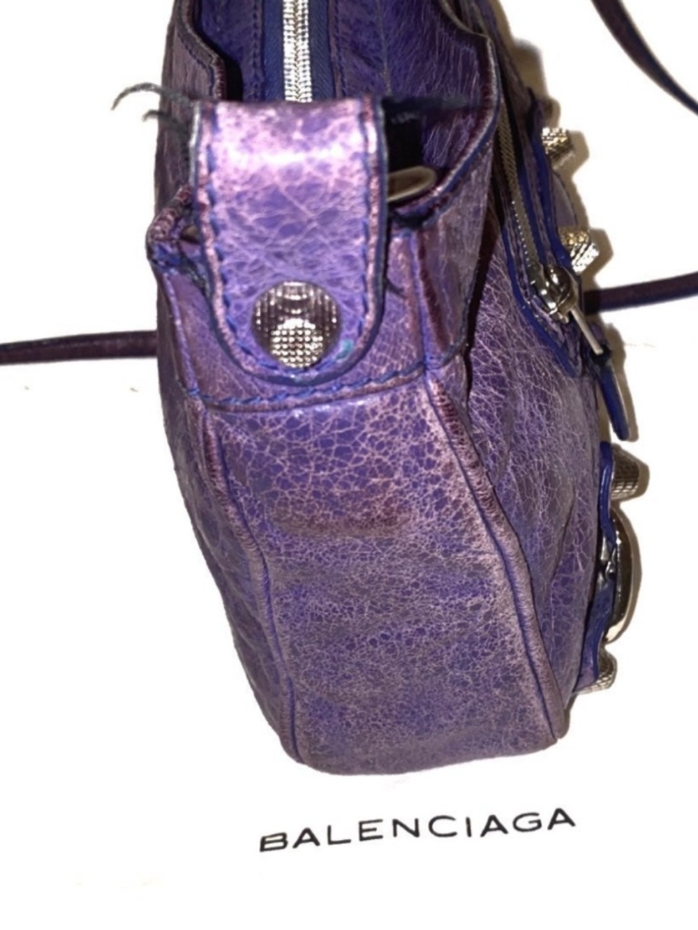 Balenciaga Motocross Classic Hip Crossbody - Purple- PreOwned - Picture 8 of 12